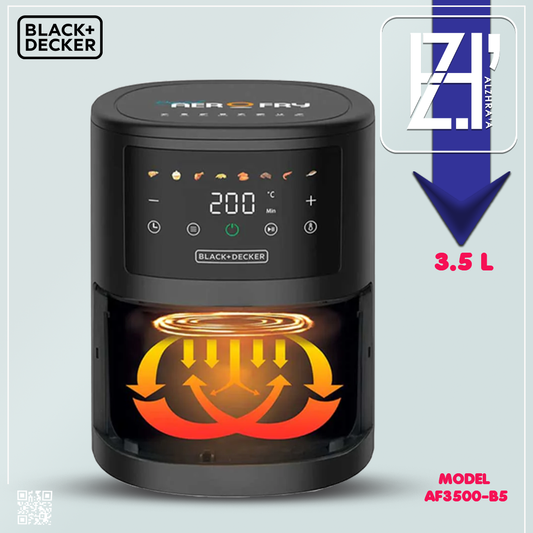 قلاية بدون زيت بلاك انديكر 3.5لتر موديلAF3500-B5