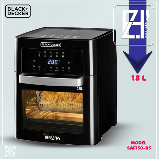 قلاية بدون زيت بلاك انديكر 15لتر موديلAOF150-B5