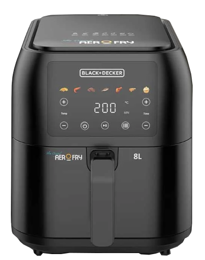 قلاية بدون زيت بلاك انديكر 8لتر موديلSAF80-B5