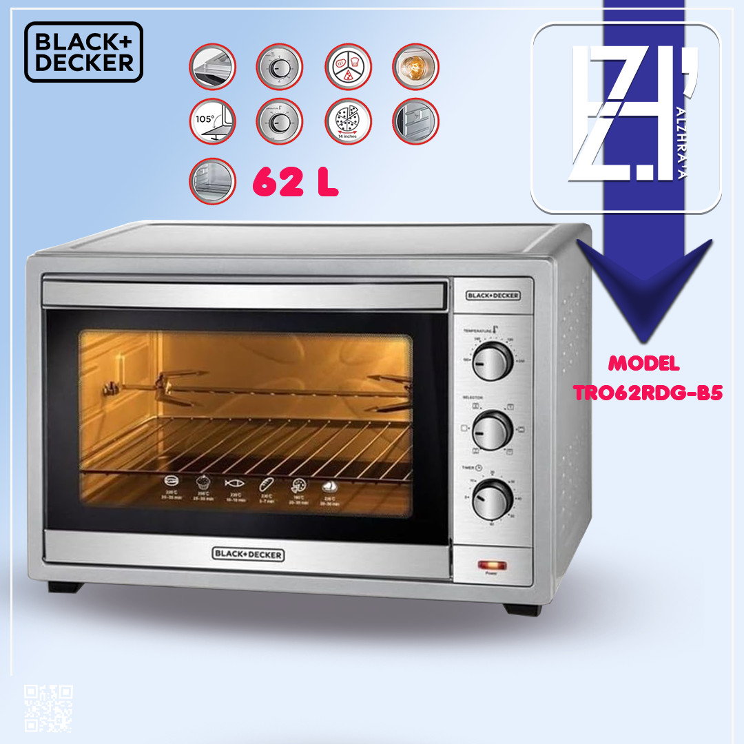 فرن بلاك انديكر 62لتر موديلTRO62RDG-B5
