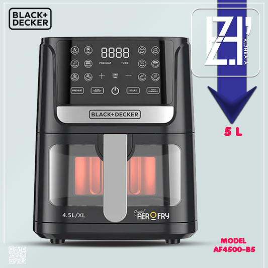 قلاية بدون زيت بلاك انديكر4.5لتر موديلAF4500-B5